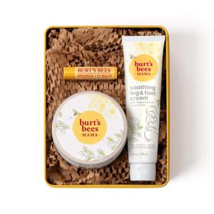 Burts Bees Mama Gift Set, Includes Lip Balm, Leg and Foot Cream, and Belly Butter, Natural Origin Skin Care, 0.15 oz./3.38 oz./6.5 oz.