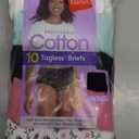 Hanes Women's Underwear Brief Pack, 10-Pack, Full-Coverage Brief Panties, Moisture-Wicking Underwear for Women (8, Solid/Print Mix)