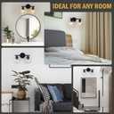 Black Bathroom Light Fixtures, 2 Light Bathroom Vanity Light with Globe Glass Shades, Modern Farmhouse Vanity Lights Over Mirror, Matte Black Wall Lights for Bedroom Restroom, E26 Socket