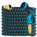 Expanding Upgraded Flexible Garden Water Hose w/ Spray Nozzle in Black/Blue (50ft) - CycloneSound