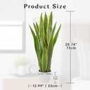 Hollyone Artificial Snake Plant Potted, 28 Inch Faux Sansevieria Trifasciata Plants Large Tall Tropical Fake Snake Plants Tree in White Pots for Home Office Room Patio Garden Indoor Outdoor Decor
