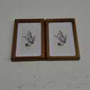 4x6 Picture Frame Set of 2 Natural Wood Photo Frames Display Pictures 3x5 with Mat or 4x6 without Mat Multi Photo Frames Collage for Wall or Tabletop Decor (Walnut)