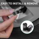 Tire Valve Stem Caps for Mercedes Benz AMG Metal Car Wheel Air caps Auto Valve Stem Caps Accessories 4 Pack Black