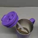 32 oz Tumbler with Handle and Straw: Stainless Steel Insulated Tumbler Keeps Cold for 24 Hours, Leakproof Travel Cup Fits in Cup Holder and BPA-Free,Violet