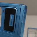 Vizvera for Samsung Galaxy Z Fold 6 Case RFID Wallet with Cards Holder [Hinge Cover] [Camera Cover] Shockproof Silicone Protective Phone Case for Z Fold 6 2024-Lake Blue