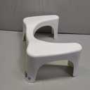 Squatty Potty Simple Curve Bathroom Toilet Stool 7" White