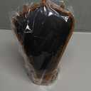 Walnut Color Body Wood Necklace Display Stand with Black Leather Soft Mat Necklace Holder Organizer Desktop Stand for Home Store Dresser-3.3"x5.8"x8.4"