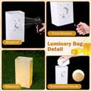 Zhengmy 20 Set Christmas Waterproof Luminary Bags Sets with Light String and Weighted Water Bags for Christmas, Thanksgiving, Halloween, Weddings, Valentine's Day Decoration (Stars and Moon)