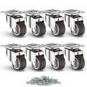 HOLKIE 1 inch Small Caster Wheels for Furniture Low Profile Casters Set of 3 Perfect Wheels for Small Project, Nightstand, Side Table (No Brake)