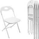Huacan 4 Pack White Folding Chair