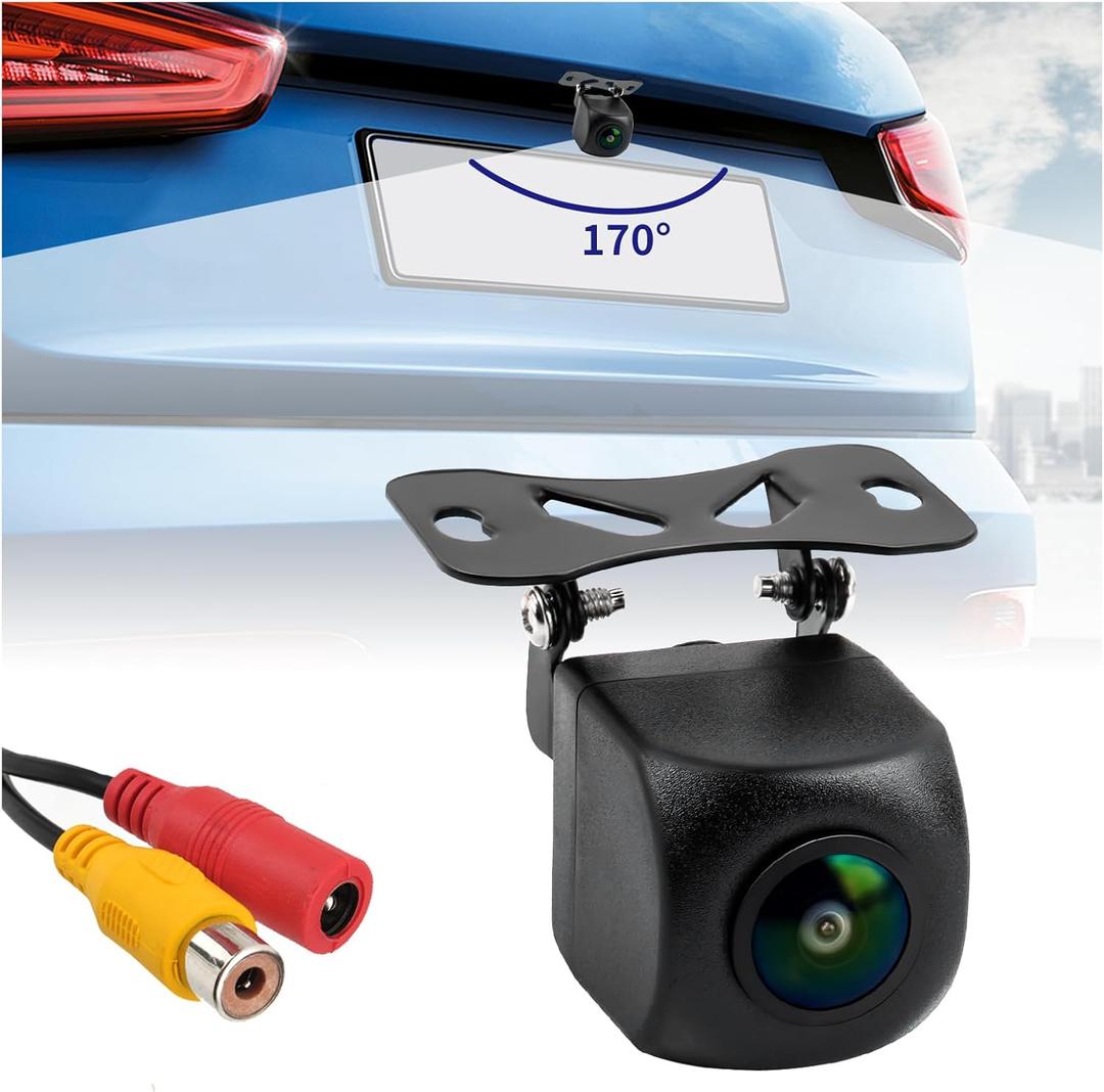 1080P Car Backup Camera IP68 Waterproof,HD AHD/CVBS Back Up Camera for Cars with Adjustable Bracket,170 Wide Angle Reverse Camera Universal Rear View Camera for Cars SUVs