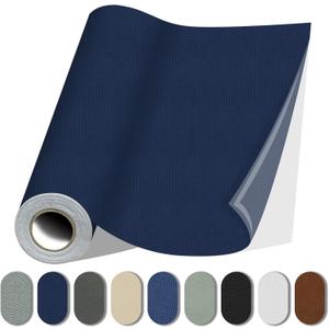 Fabric Repair Patches, 35X79 Inch Canvas Self-Adhesive Fabric Patches Tape Durable, DIY Large Canvas Repair for Sofa, Couches, Furniture, Chair, Clothing 35X79 Inch, Dark Blue