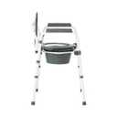 Medline Dark Gray 3-in-1 Folding Commode with Standard Seat, Microban Treated - Portable, Adjustable, Durable - Ideal for Medical Patients