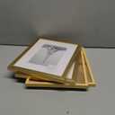 upsimples 8.5x11 Picture Frame Set of 4 Display Pictures 6x8 with Mat or 8.5 by 11 Without, Wall Gallery Photo Frames, Gold