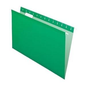 Pendaflex Reinforced Hanging Folders, Legal Size, Bright Green, 1/5 Cut, 25/BX (4153 1/5 BGR)