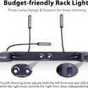 Pknight Rack Mount Gooseneck LED Light, 3 Dimmable Lamps, PowerCON Input, Brightness Control, Detachable XLR, Metal Housing LA0102
