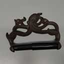 Comfify Decorative Cast Iron Octopus Toilet Paper Holder  Wall Mounted Nautical Bathroom Decor  Kraken Design  Easy to Install with Screws & Anchors  Rust Brown