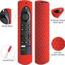 for 2023 Fire TV Stick 4K Max (2nd Gen) /Omni Series/Insignia/Toshiba/Fire TV 2-Series/4-Series- Alexa Voice Remote Control Silicone Cover with LanyardLuminous Green+Luminous Blue