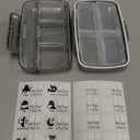 Travel Pill Organizer Large Portable Moisture Proof Vitamin Case, Fullicon Oversize 8 Compartment Pill Box, Pill Holder - Airtight & Moistureproof  Grey