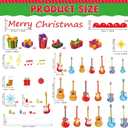 2 x gisgfim Christmas Bulletin Board Decoration Set Guitar Christmas Tree Paper Cutouts Merry Xmas Music Classroom Bulletin Board Decor for Xmas Winter Holiday School Door Home Wall(Guitar)