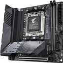 GIGABYTE B650I AORUS Ultra AMD AM5 ITX Motherboard, Support Ryzen 9000/8000/7000 Series, DDR5, 8+2+1 Power Phase, PCIe 5.0 M.2, USB-C 3.2 Gen 2, WIFI6E, 2.5GbE, EZ-Latch, Q-Flash, RGB Fusion