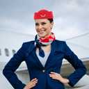 Women Air Stewardess Hat Woolen Flight Attendant Hat Stewardess Cap for Costume Cosplay Musical Performance - Size M(Red)