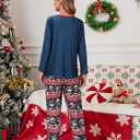 VENTELAN Family Matching Christmas Pajamas Set Holiday Santa Claus Sleepwear Xmas PJS Set for Couples and Kids (L)