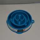 Outward Hound Fun Feeder Slo Bowl Medium 2Cup Capacity, Slow Feeding, Small to Medium Dogs & Cats, Non-Slip, Turquoise, Drop Pattern