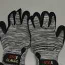 Otis and Claude Pet Grooming Gloves with Adjustable Strap - Gentle and Comfortable Hair Remover, Bathing, Massage, Brush - Left & Right - for Cats, Dogs & Horses