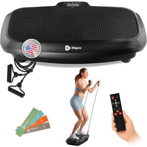 Lifepro Vibration Plate Exercise Machine with Magnetic Acupoints - Full Body Vibration Platform for Beginners and Recovery - Ideal Lymphatic Drainage Massager for Muscle Toning and Overall Fitness (3D Black)