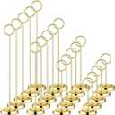 20 Pcs Table Number Holders 4/6/8/10 Inch Place Card Holder Stands Wire Photo Clips Metal Table Card Stands for Centerpieces, Photos, Food Signs, Birthdays, Weddings(Gold)