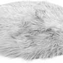 Milisten Warm Plush Round Pet Cushion Cozy Dog Sleeping Pad for Indoor Use Grey for Winter Comfort Chic Home Decor Durable Design for Your Pets
