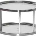 Dial Industries Lazy Susan Stainless Steel Turntable Organizer for Pantry, Cabinet, Countertop, 2 Tier
