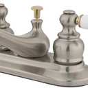 Kingston Brass KB609B Restoration Centerset Lavatory Faucet Retail Pop-Up, 4", Brushed Nickel/Polished Brass