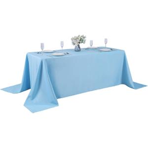 Rectangle Tablecloth 140x280  inch Washable Polyester Fabric Table Cloth for Wedding Party Dining Banquet Decoration