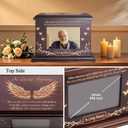 Cremation Memorial Urns for Human Ashes Adult Male Female, Wooden Picture Frame Urns Box and Casket for Men Women Child, Burial Funeral for Ashes