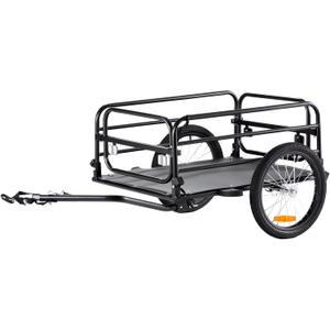 VEVOR Bike Cargo Trailer, 160 lbs Load Capacity, Heavy-Duty Bicycle Wagon Cart, Foldable Compact Storage with Universal Hitch