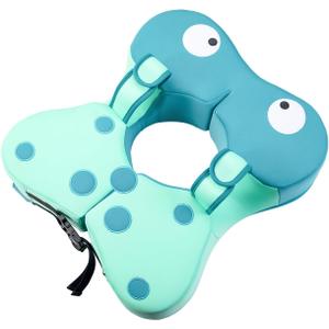 Non Inflatable Baby Swimming Float Baby Infant Swim Newborn Pool Floats Swimming Loop Soft Waterproof Swim Ring for Babies Adjustable and Suitable for 6-36 Months Baby Boys Grils (Blue)