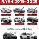 Richeer 220LBS Roof Rack Cross Bars for 2019-2025 RAV4 with Side Rails, Aluminum Cargo Racks Rooftop Luggage Carrier Canoe Kayak Bicycle(Not for Adventure/TRD Off-Road/22-25LE)