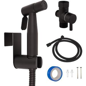Design House 583906 Modern SingleFunction DualMount Hand Held Bidet Sprayer for Bathroom, Matte Black