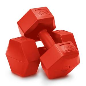 RBX 10LB Hexagonal Dumbbell Set, Anti-Roll Weights Design, Easy-to-Grip Vinyl Coating, Compact & Portable, Greta for Full Body Strength Training, Durable Build, Ideal for All Fitness Levels (Red), Size: 10lb