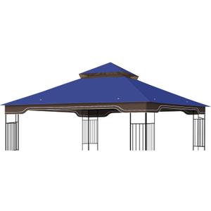 Replacement Gazebo Canopy, 10 x 12 FT Durable Outdoor Roof Cover Fits Regency II Patio Gazebo L-GZ798PST, A101004104, A101004105 (Blue)