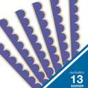 Carson Dellosa We Stick Together 39Ft of Purple Bulletin Board Borders