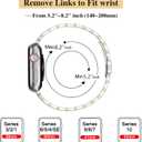 MioHHR Slim Metal Band Compatible with Apple Watch Band 42mm(Series 11 10) 41mm(Series 9 8 7) 40mm(Series 6 5 4 SE3/2/1) 38mm(Series 3 2 1),Stainless Steel iWatch Bands for Women,Silver/Gold