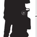 Beistle Life Size Paparazzi Stand-Up with Easel, Hollywood Theme Party Decorations, Photo Booth Props for VIP Awards Night Events, Movie Night, 6' x 32.15", 6' x 31.25"