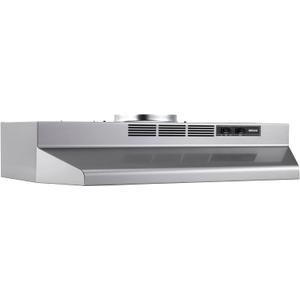 Broan-NuTone F4036SF Inch Fingerprint Resistant Convertible Under-Cabinet, 230 Max Blower CFM, 36", Stainless Finish with PrintGuard Undercabinet Range Hood (36-Inch)