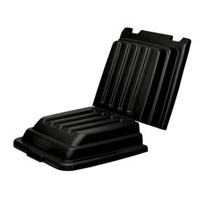 Rubbermaid Commercial Products Cube Lid for Utility Tilt Trucks, 1/2 Cubic Yard, Black Rolling Cart Accessory, Compatible with Tilt Trucks