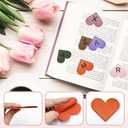 6 x Leather Heart Bookmarks,6 Pcs Personalized Heart Shaped Book Marks with Initial,Bookmarks for Women,Book Lovers,Teachers,Students(Z)