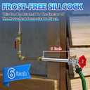 Boltigen 6inch Anti-Siphon Frost Free Sillcock Valve, No Lead Brass Freeze Proof Outdoor Water Faucet, 1/2" NPT X 3/4'' GHT Hose Bib Frost Free Outside Spigot