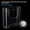 6 Pack Wall Mount Brochure Holder - 6.5 x 6.5 Inch Plastic Flyer Holder for Trifold, Magazine, Document